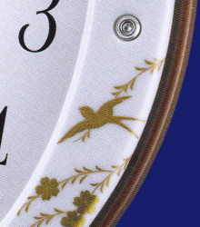 リズム4MY485HG18「有田焼掛け時計」の外装拡大画像
