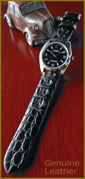 「背ワニ」時計バンドの時計装着画像