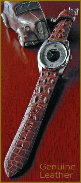 「背ワニ」時計バンドの時計装着画像