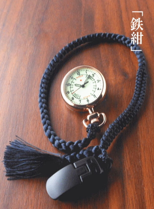 SPQR「ナースウォッチ」PG＋堤時計用正絹ストラップ（鉄紺）