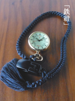 SPQR「ナースウォッチ」YG＋堤時計用正絹ストラップ（鉄紺）